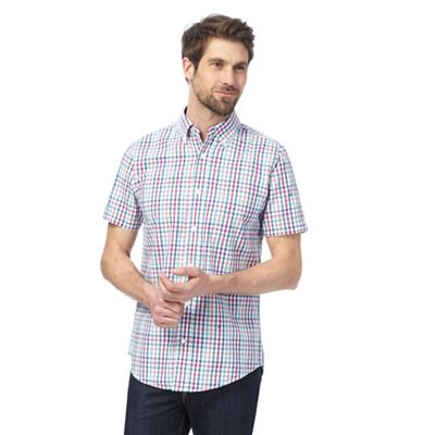 Multi-coloured checked tailored fit shirt